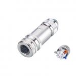M12 Plug Female Connector,Straight,A B D Coding,Push-in type
